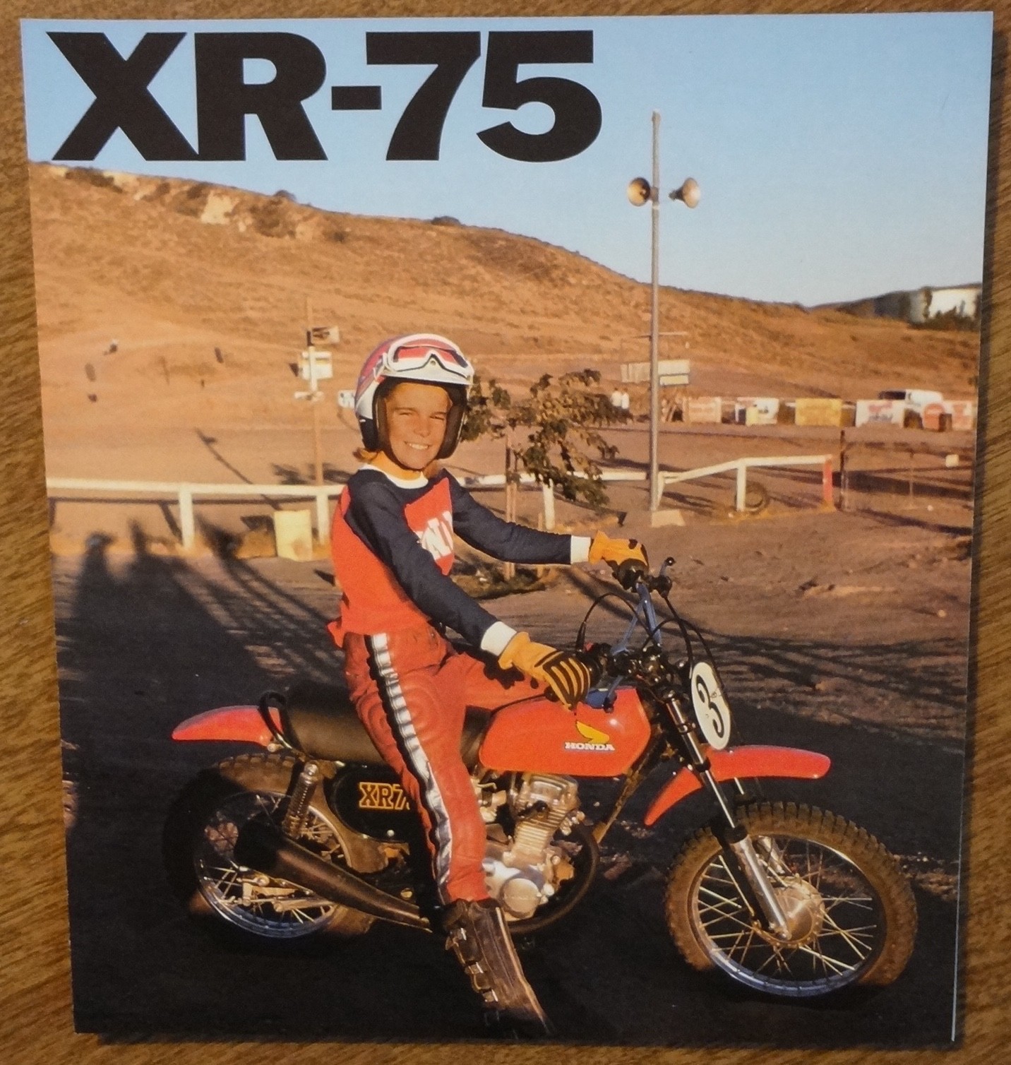 1976 Honda XR75 4-page brochure-Vintage  XR-75 OEM