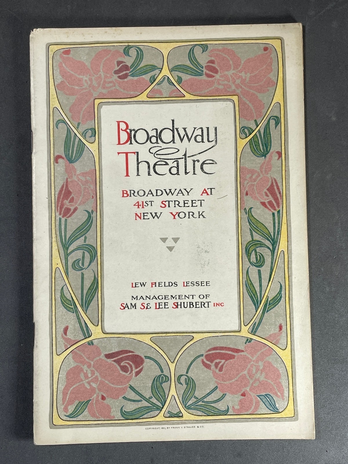 Vintage 1912 Broadway Theatre Playbill Weber and Fields Lillian Russell Vaudevil