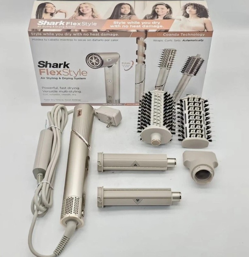 Shark Flex Style 1300W Air Styling & Drying System - Stone (HD430) Open US STOCK