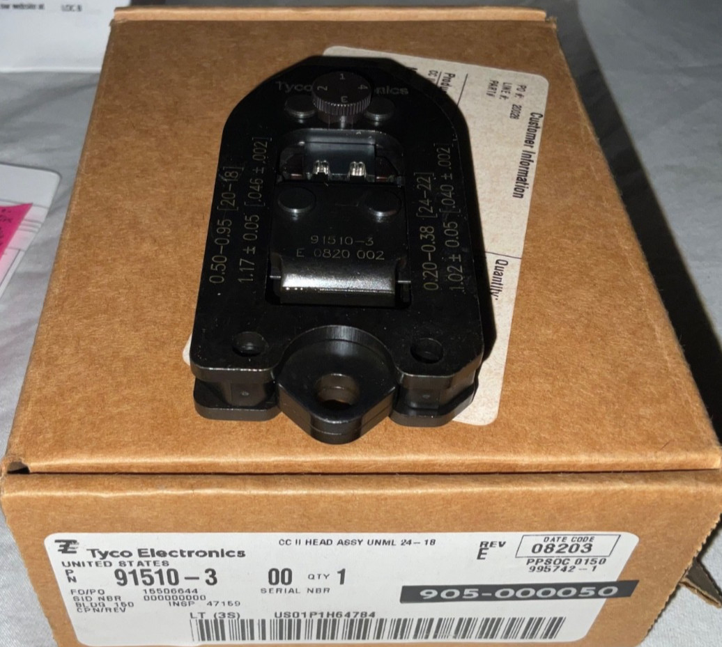 Tyco Electronics AMP 91510-3 CRIMPER Aircraft Avionics TE Connectivity
