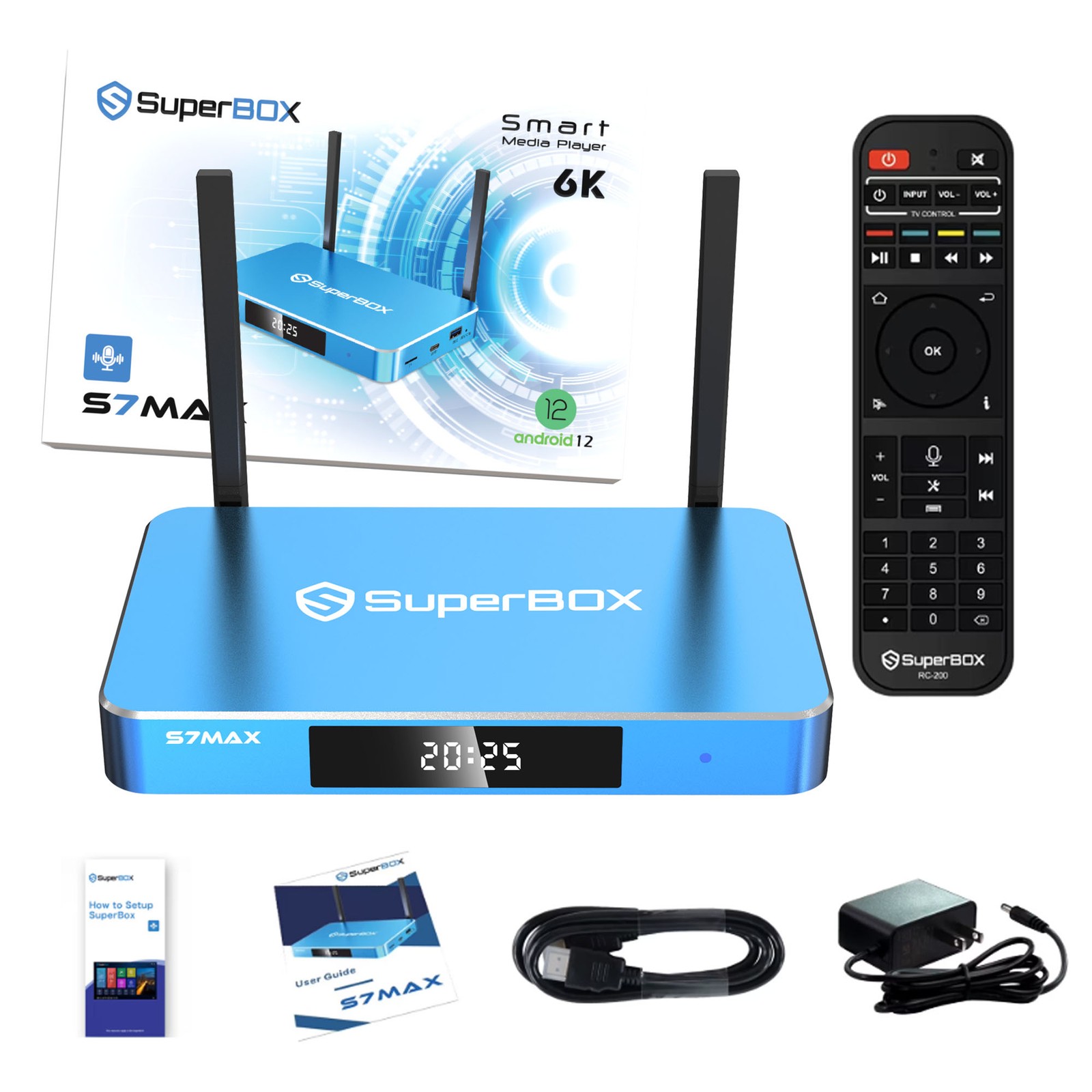 2026 SuperBox S7 MAX W/ Built-in Voice Control Android 12 | 4GB RAM | 128GB