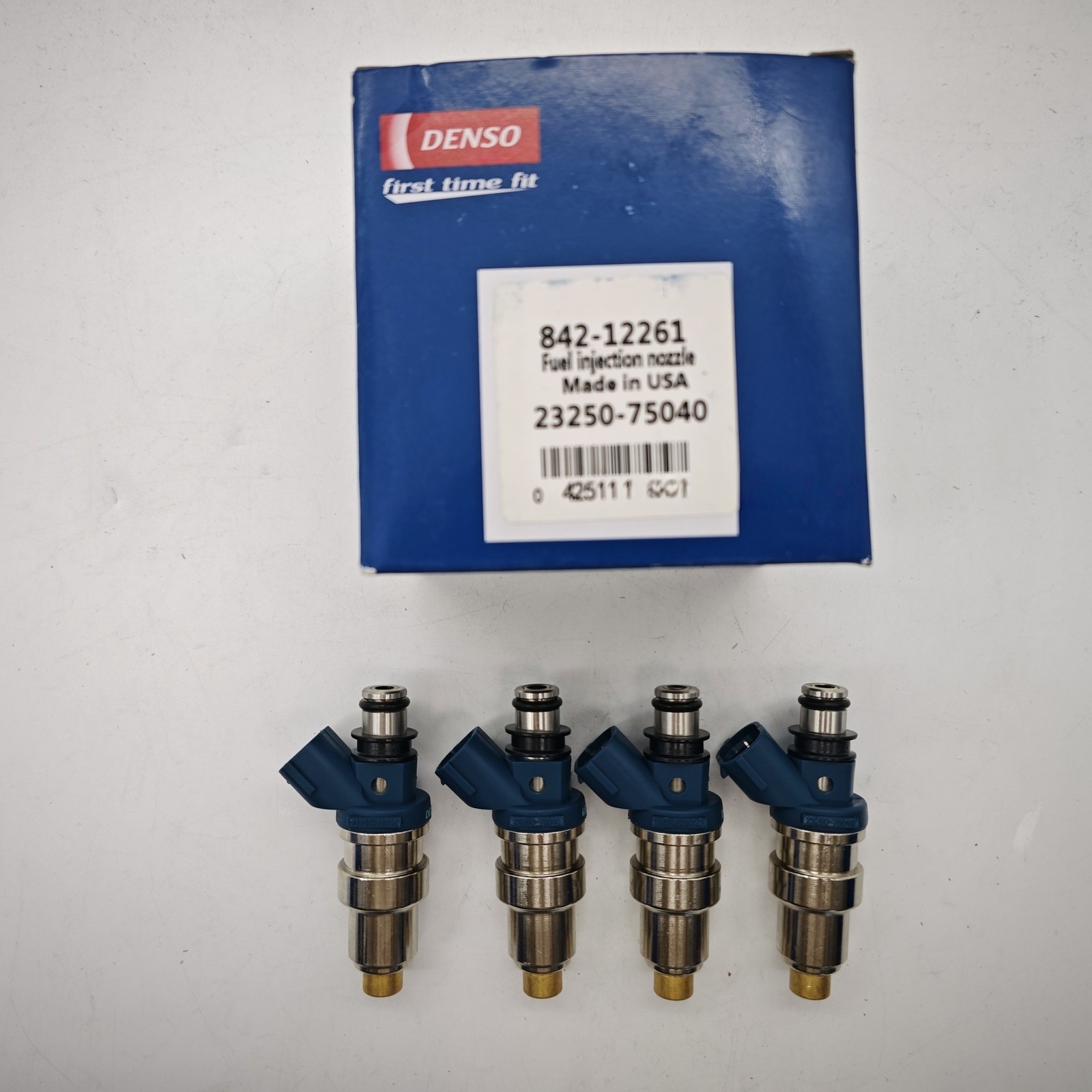 4pcs DENSO Fuel injectors 23250-75040 For Toyota Tacoma 2.4L 1995-2000 I4 NEW