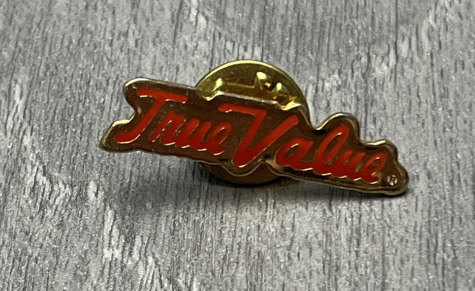 Vtg True Value Hardware Store Advertising Lapel Pin Gold Red Logo Collectible Vtg True Value Hardware Store Advertising Lapel Pin Gold Red Logo Collectible
