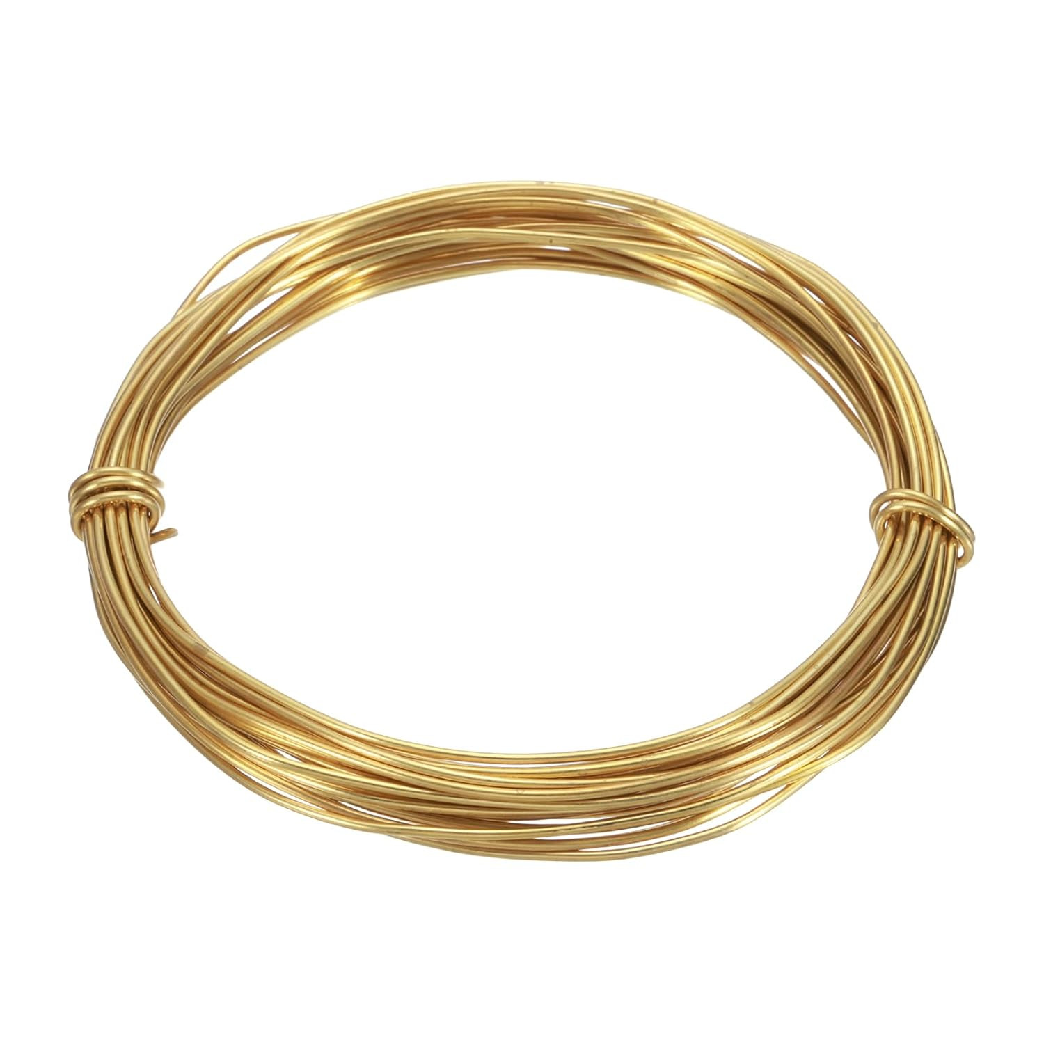 18 Gauge Brass Craft Wire, 25 ft Flexible Bendable Jeweler's Brass Wrapping Wire