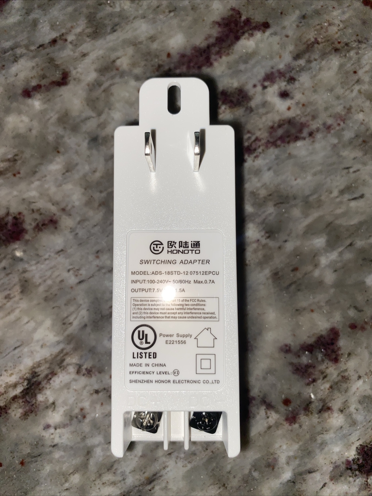 Lot of 5 - Honoto Switching Adapter ADS-18STD-12 07512EPCU / New