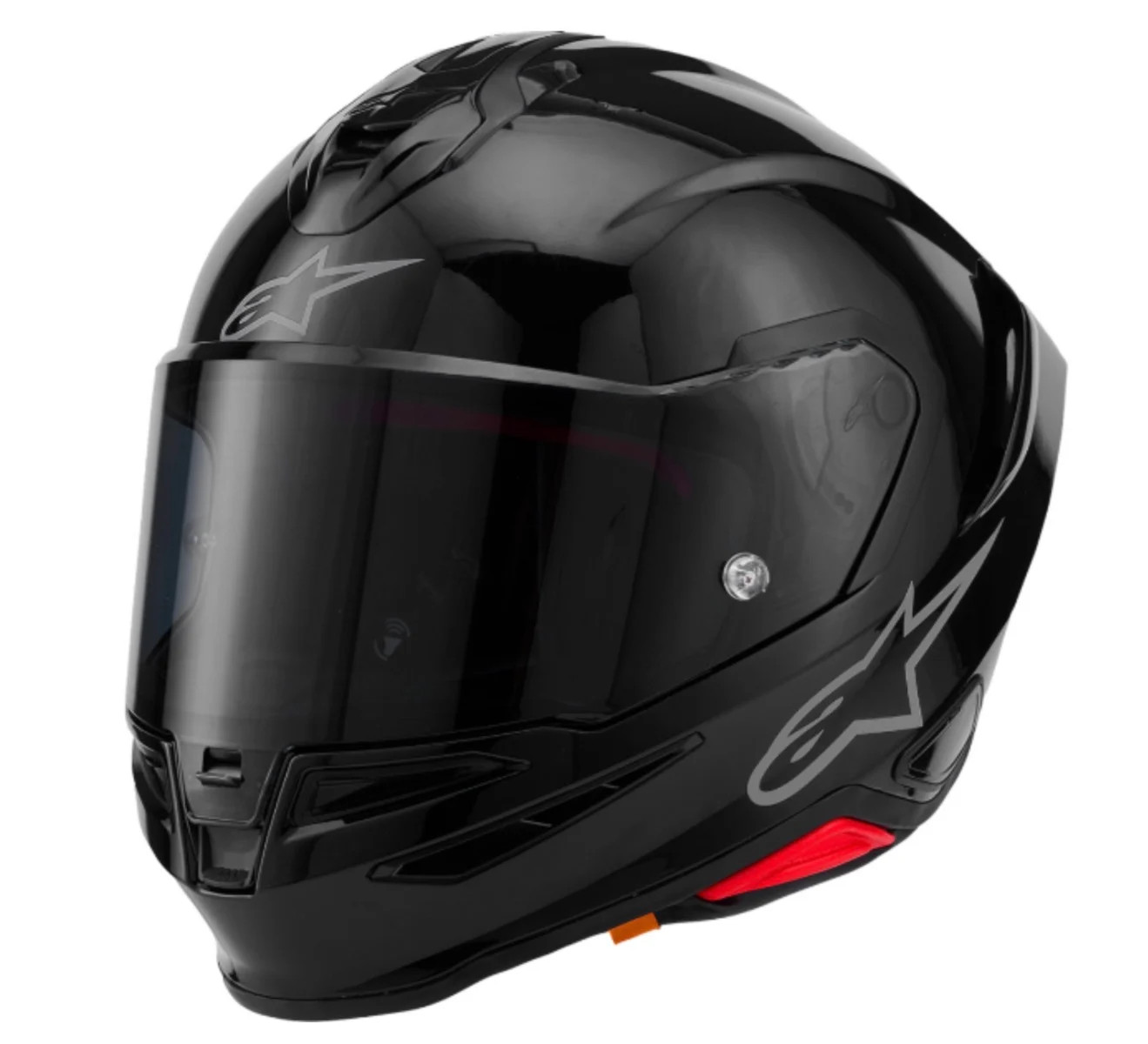 Alpinestars SR7 Solid Gloss Black Helmet, CE-Certified Medium