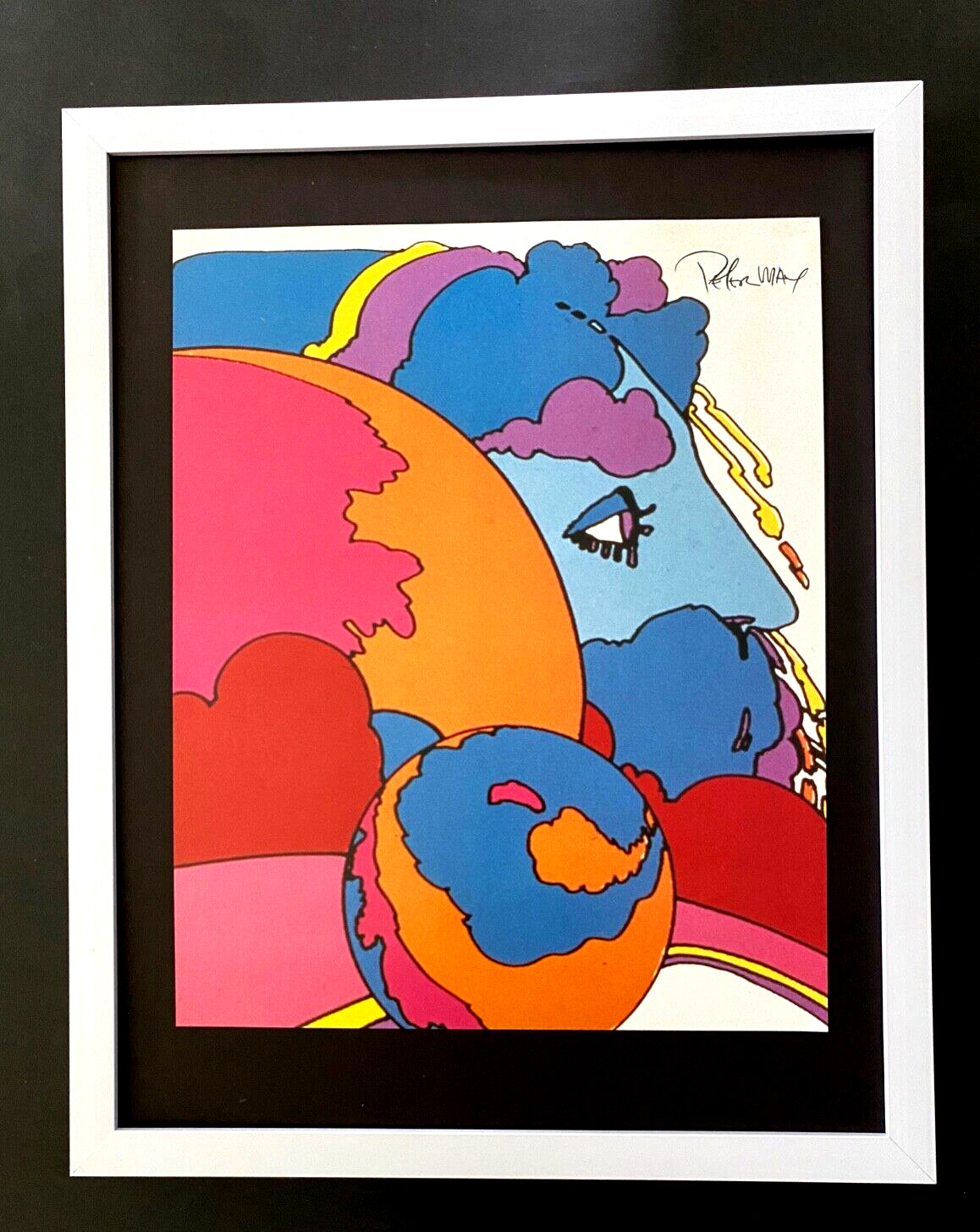 PETER MAX STUNNING SIGNED POP ART PRINT FRAMED CONTEMPORARY DECOR PIECE PETER MAX STUNNING SIGNED POP ART PRINT FRAMED CONTEMPORARY DECOR PIECE