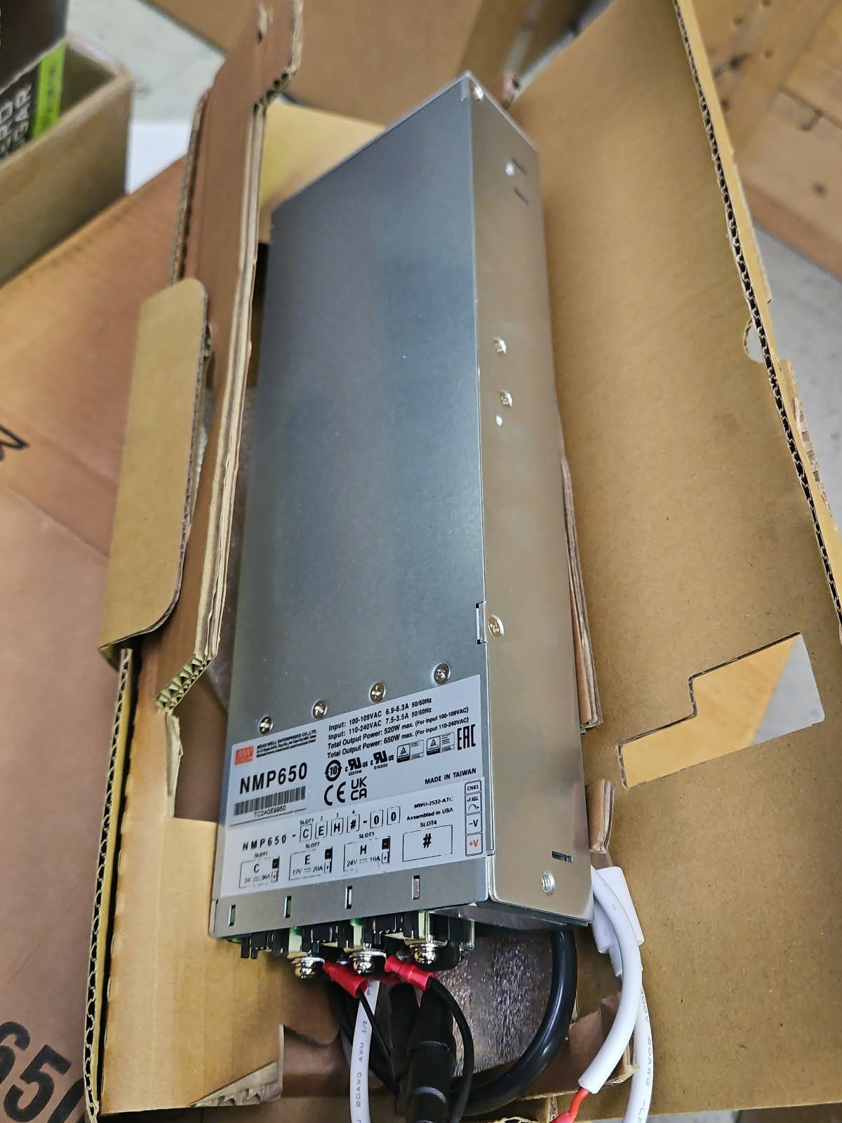 Mean Well NMP650 - CEH#-OO modular power supply NEW IN BOX 5V 12V AND 24V Mean Well NMP650 - CEH#-OO modular power supply NEW IN BOX 5V 12V AND 24V