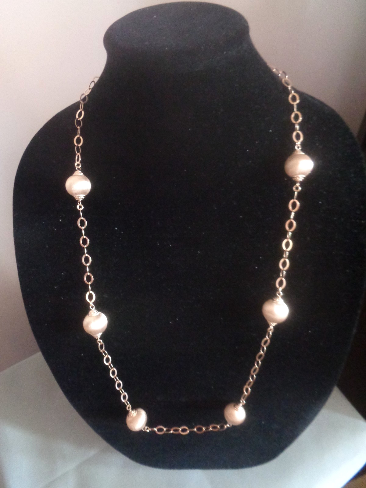 Vintage Italian Itaor Rose Gold Tone Sterling Silver 32\ Vintage Italian Itaor Rose Gold Tone Sterling Silver 32\