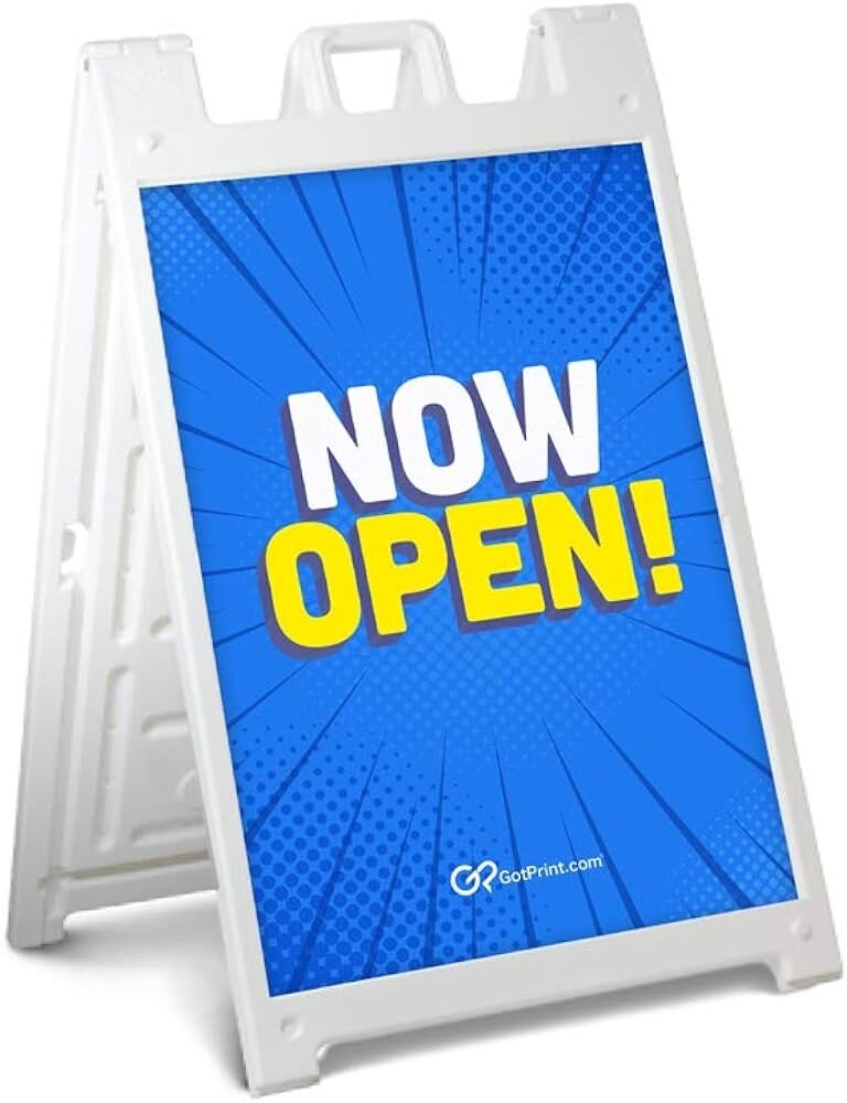 Deluxe A Frame Sidewalk Curb Sign Portable Folding