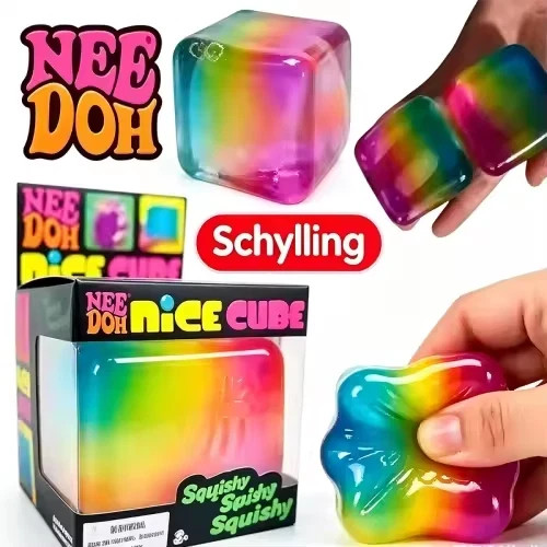New Needoh 2026 Rainbow Cube Extrusion Decompression Toy Cube 