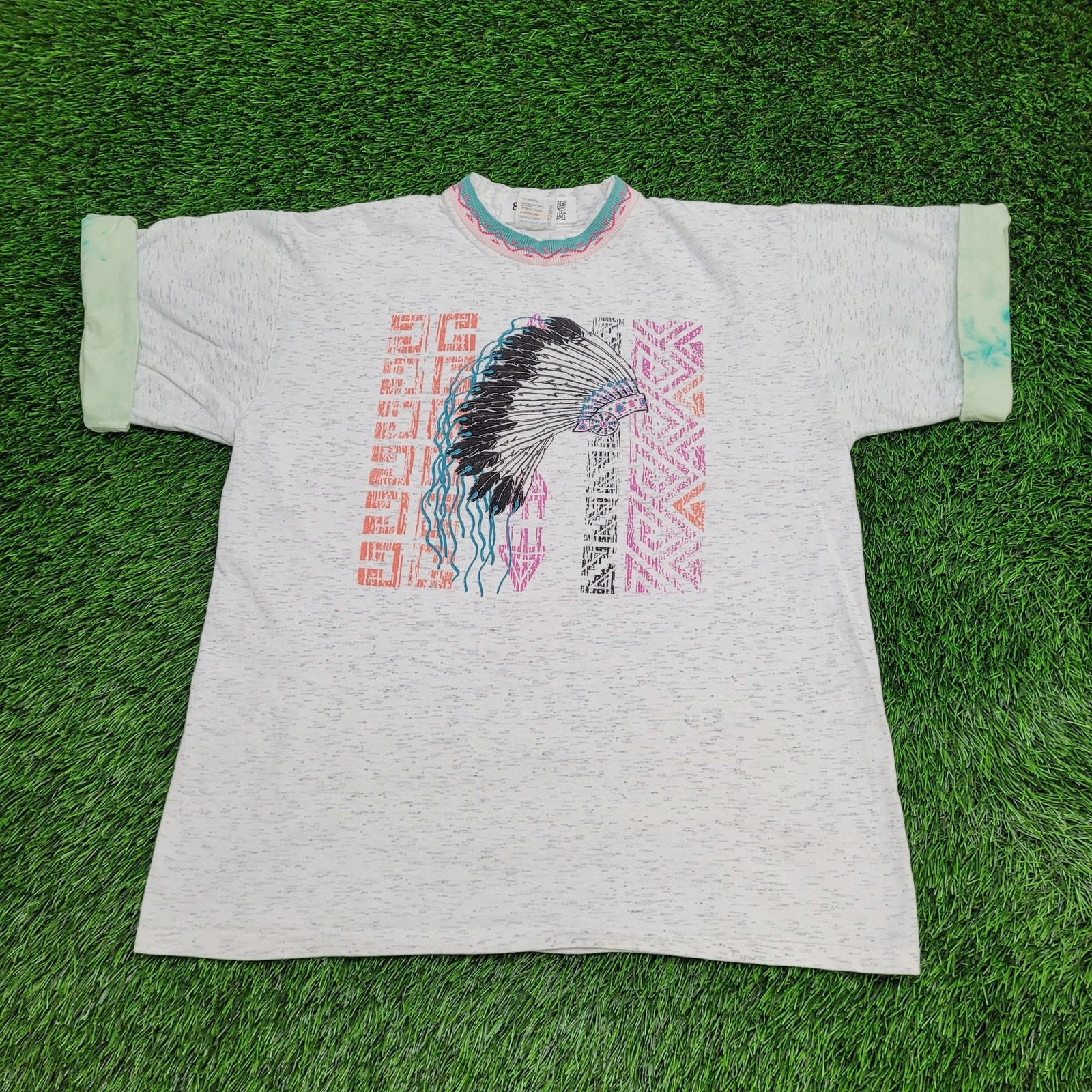 Vintage 90s Native-American Shirt Womens XL 23x26 War-Bonnet