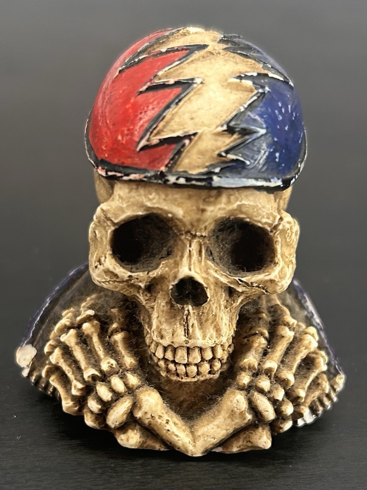Grateful Dead Pacific Giftware Steal Your Face Skull Figurine Red/White/Blue Grateful Dead Pacific Giftware Steal Your Face Skull Figurine Red/White/Blue