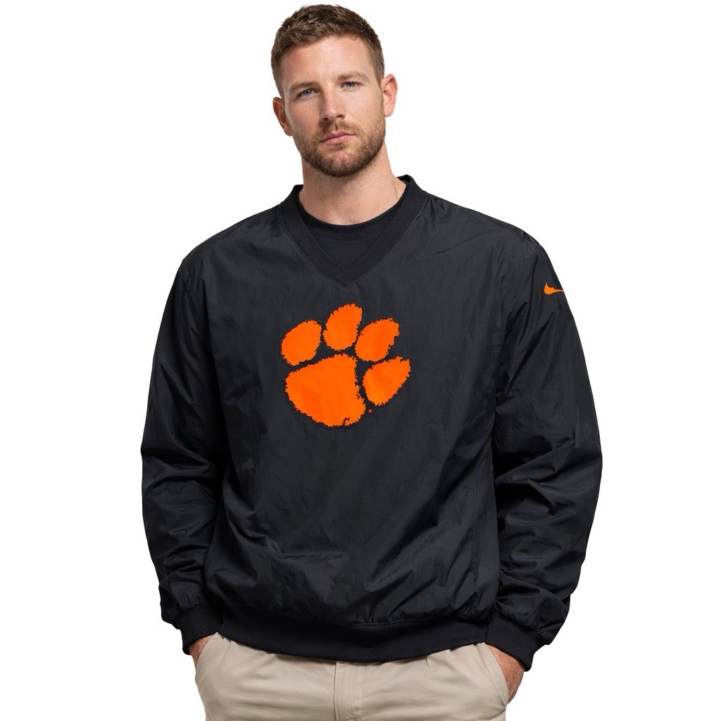 Nike Clemson Football Windbreaker Pullover Men Sz Large NEW Nike Clemson Football Windbreaker Pullover Men Sz Large NEW