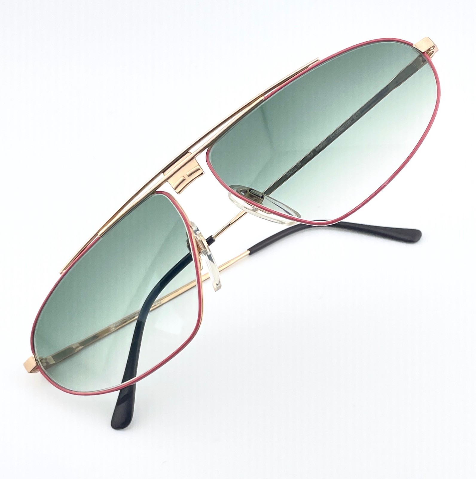 vintage YABI spirit 49 red gold sunglasses 1980s West Germany MEDIUM Duschan
