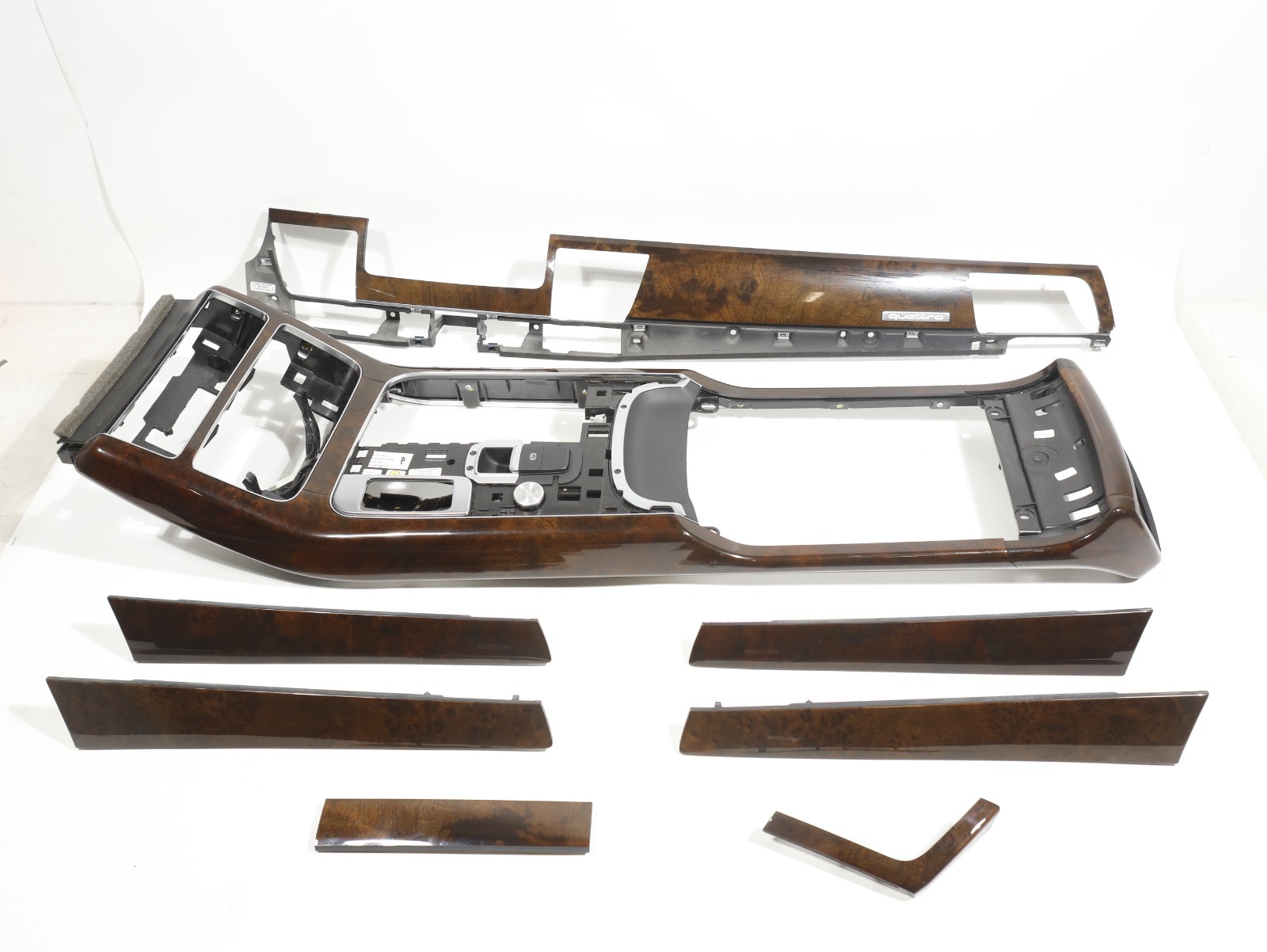 2011-2018 Audi A8 A8L D4 Center Console Dashboard Door Wood Trim OEM Set of 8