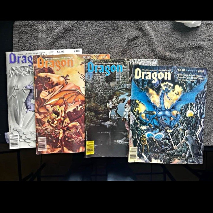 Dragon Magazine Lot of 3 Issues English Games Role Playing Games #100-#103 Dragon Magazine Lot of 3 Issues English Games Role Playing Games #100-#103