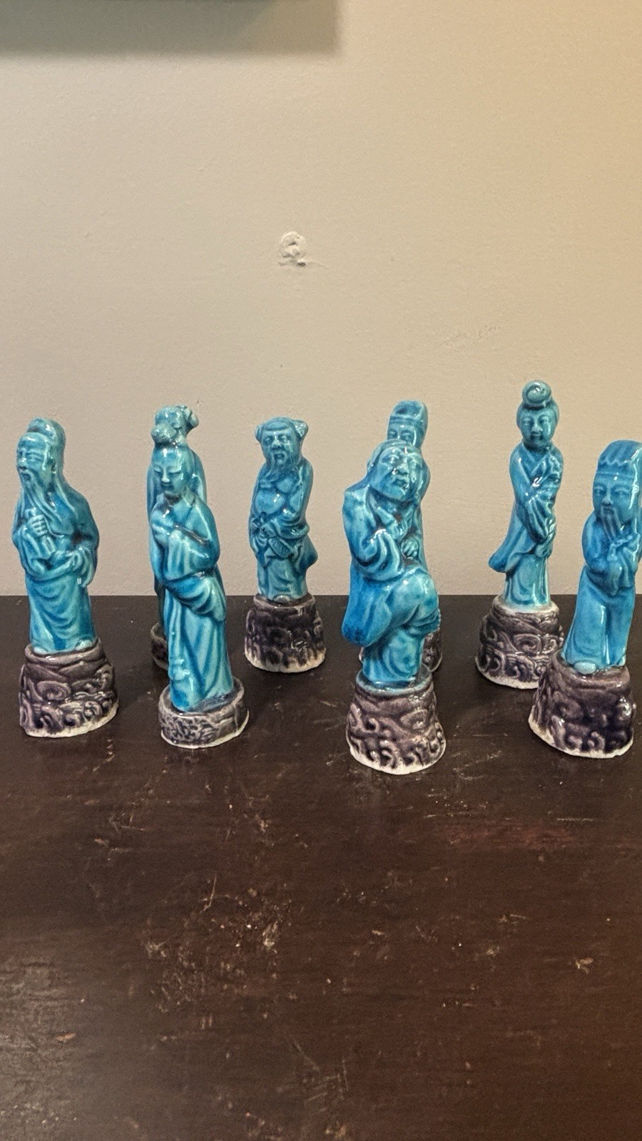 Set Of Eight Antique Immortal Statues Porcelain Set Of Eight Antique Immortal Statues Porcelain