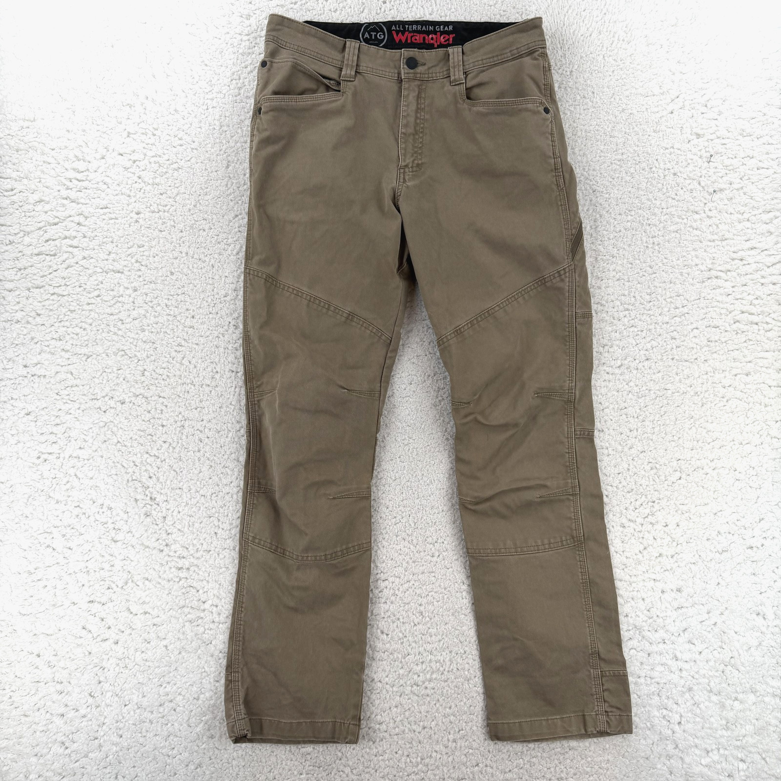 Wrangler ATG All Terrain Gear Khaki Pants Mens 32x30 Beige Regular Fit Stretch