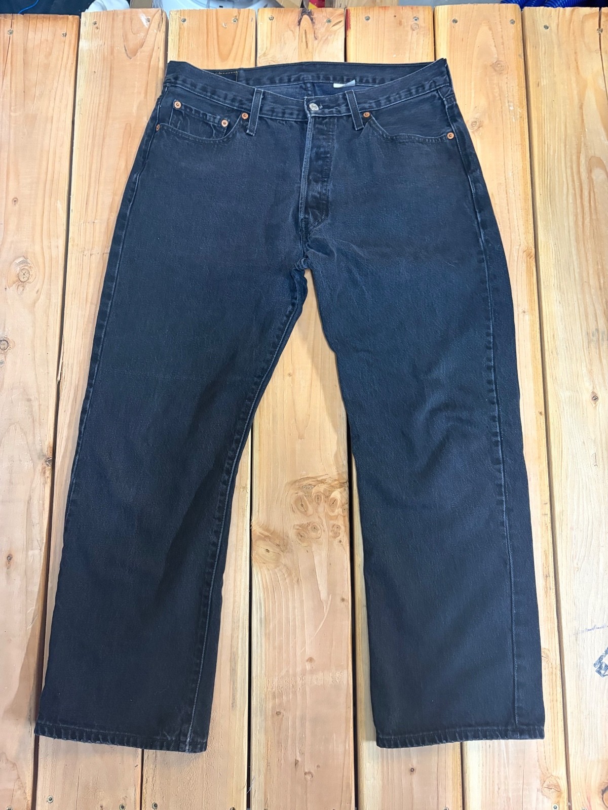 2008 VTG Levi\'s Black 501 Straight Leg Jeans Size W36 L30