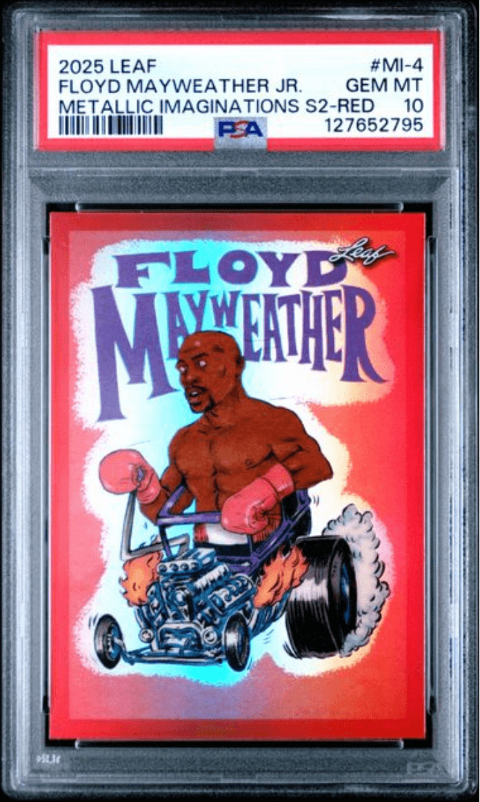 Graded 2025 Floyd Mayweather Jr #MI4 Metallic Series 2 Red /199 Card PSA 10 Graded 2025 Floyd Mayweather Jr #MI4 Metallic Series 2 Red /199 Card PSA 10