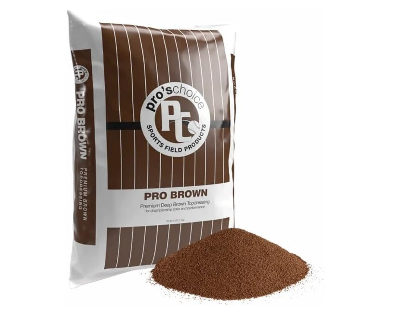 Pro\'s Choice Pro Brown Premium Infield Topdressing, 50 lb Bag, Deep Brown Color