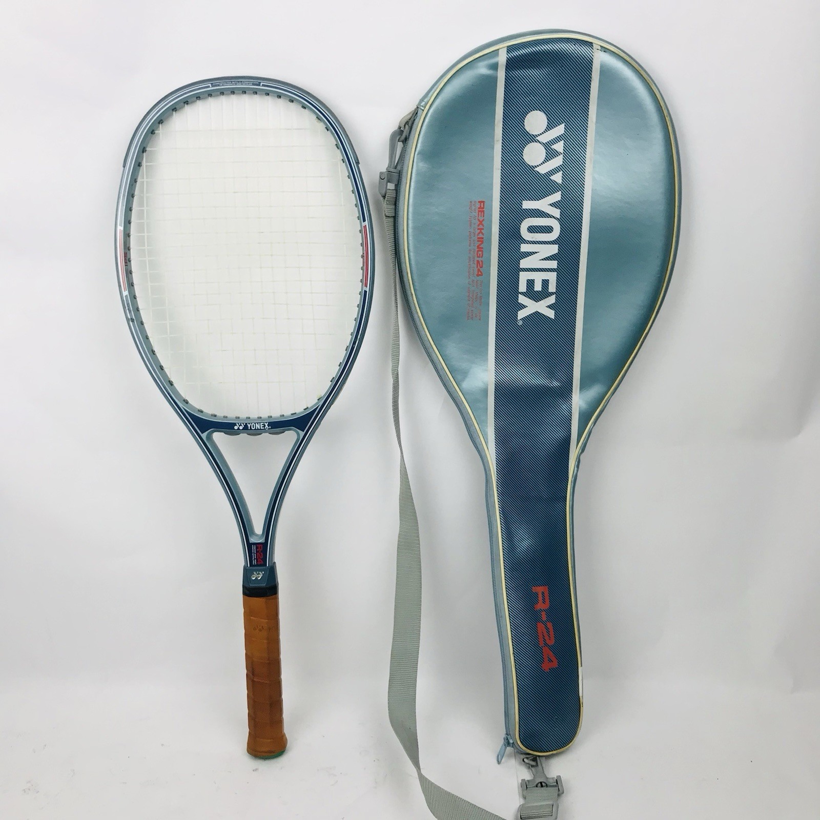 Yonex R-24 REXKING 24 Tennis Racket VTG W/ Case Cover, Leather Grip