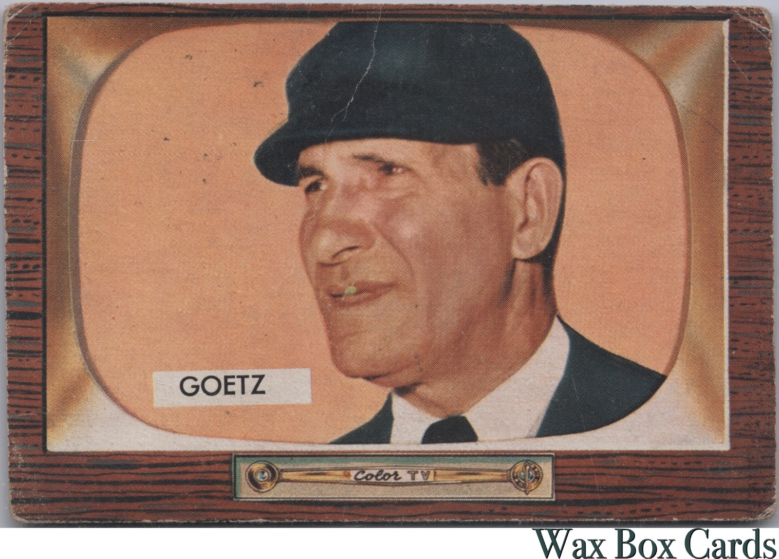 1955 Bowman #311 Lawrence J. Goetz G (crease) SET BREAK