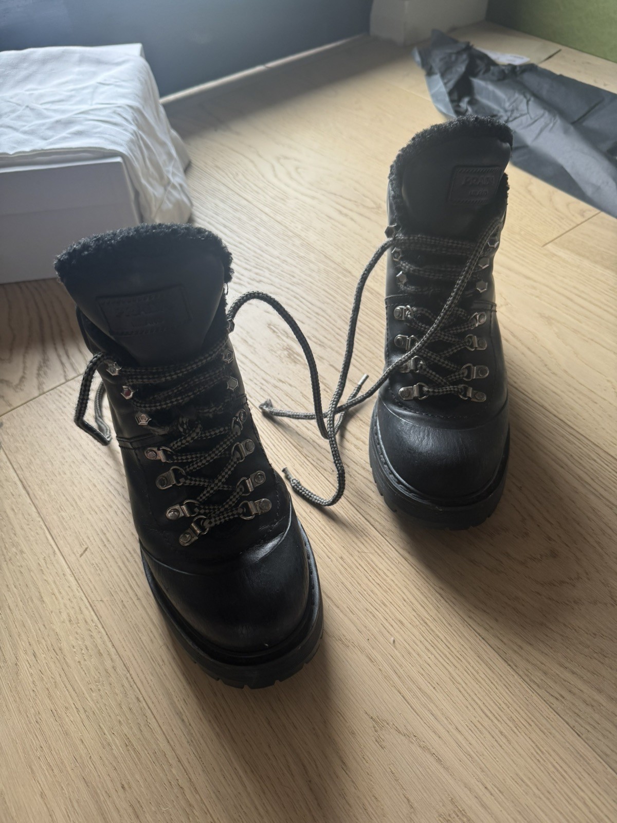 Prada Shearling Lined Boots 40
