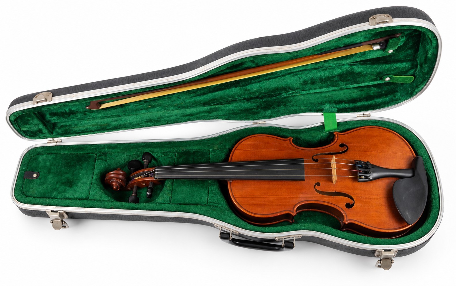 Unlabeled 4/4 Full Size Violin One Piece Figured Maple Back w/ Hard Case