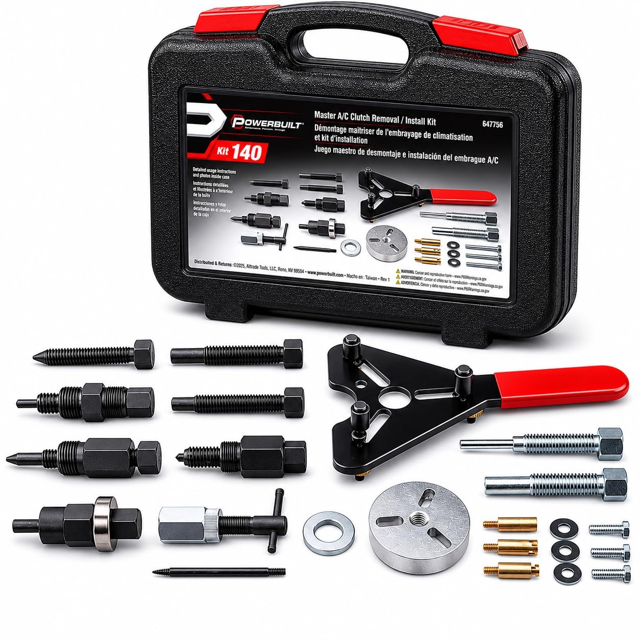 Powerbuilt 23-Pc Master A/C Clutch Removal & Installation Tool Kit 647756