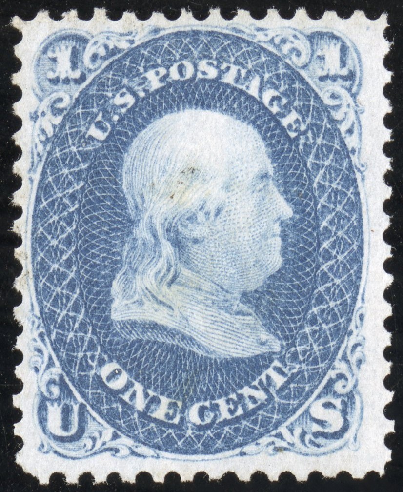 US Stamps # 63 Unused Superb Blazing Color Without Gum Gem