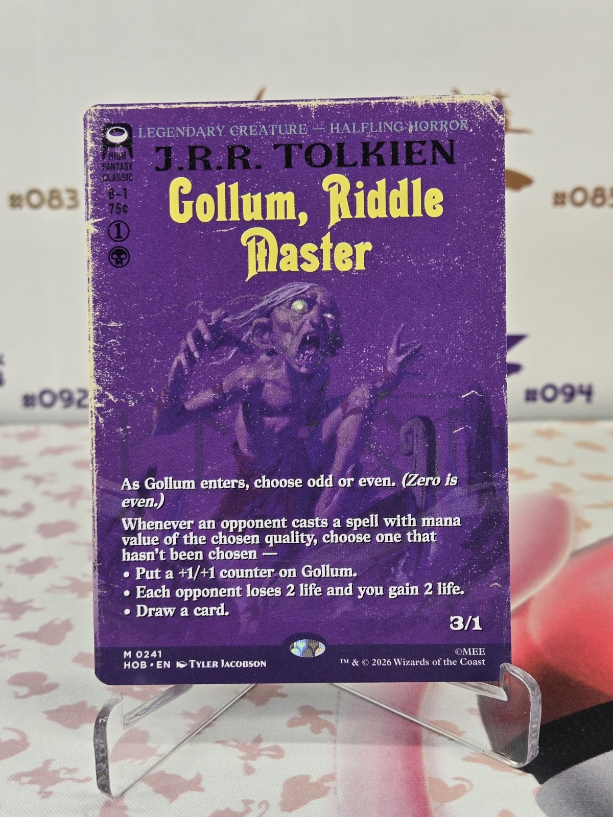 MTG Gollum, Riddle Master (Borderless) Regular - The Hobbit MTG Gollum, Riddle Master (Borderless) Regular - The Hobbit