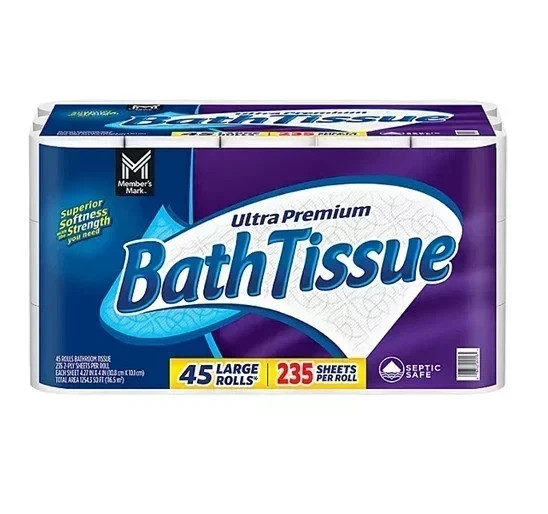 Member's Mark Ultra Premium 2-Ply Toilet Paper 45 rolls, 235 sheets/roll