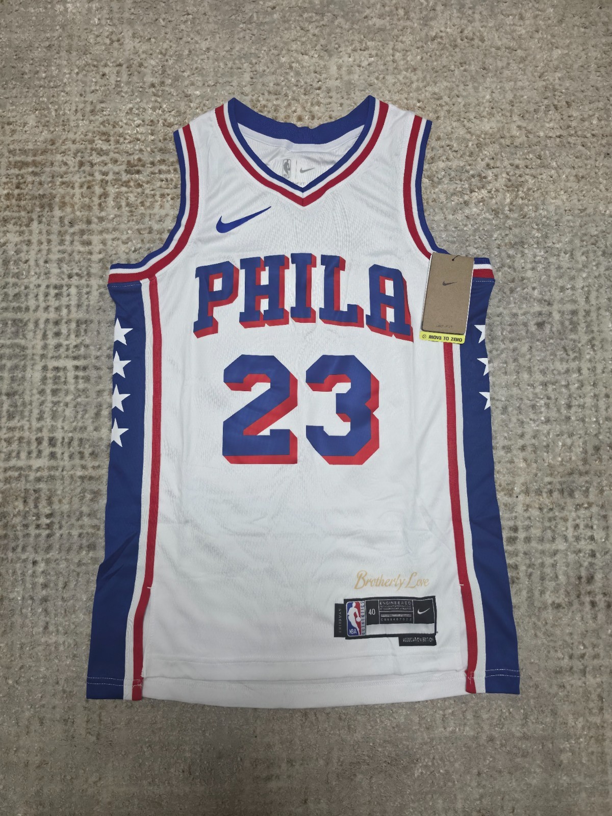 Philadelphia 76ers Lebron James#23 White