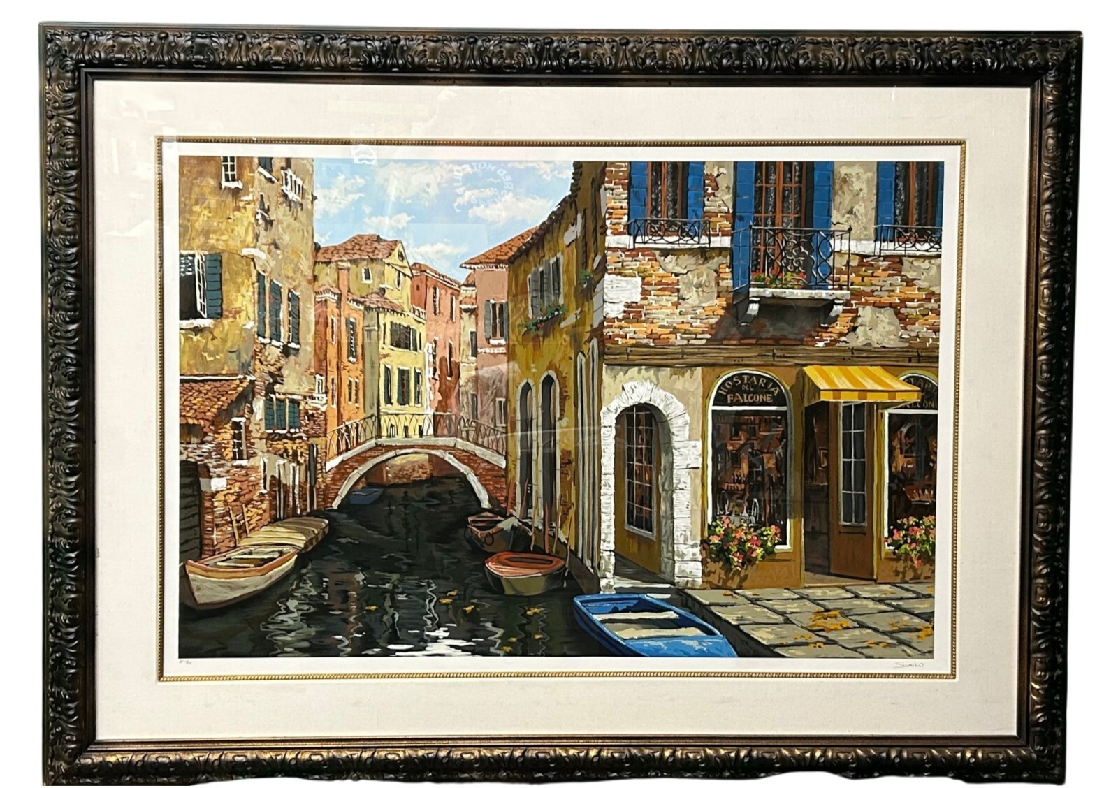 Viktor Shvaiko Autumn in Venice Signed Serigraph AP 13/15 Huge 65