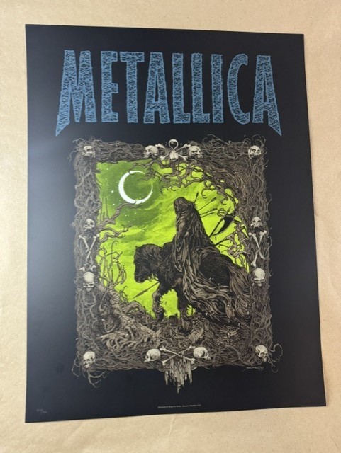 METALLICA POSTER- THE OUTLAW TORN - SCREEN PRINT by RICHEY BECKETT - XX/900 MINT METALLICA POSTER- THE OUTLAW TORN - SCREEN PRINT by RICHEY BECKETT - XX/900 MINT