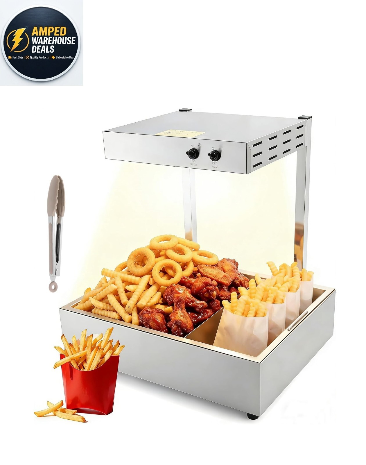 14L French Fry Warmer Commercial Heat Lamp for Food Chips 14L French Fry Warmer Commercial Heat Lamp for Food Chips
