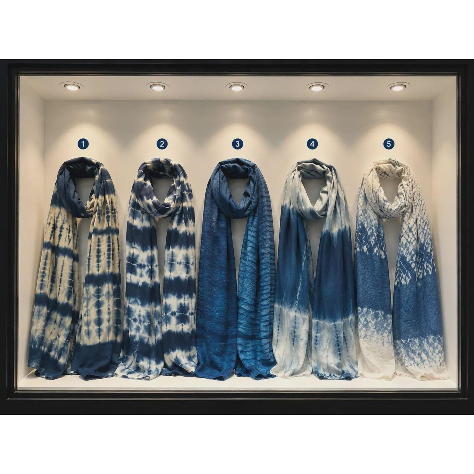 Hand-Dyed Linen Silk Scarf | Indigo Shibori Wrap | Shawl | Travel Scarf