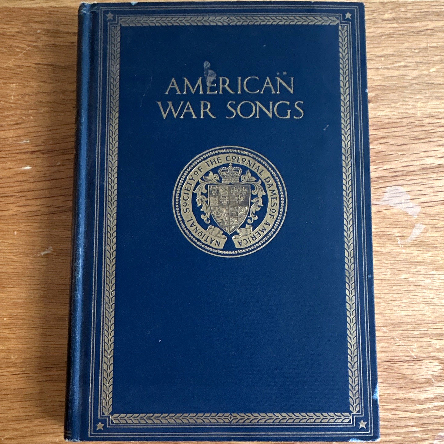American War Songs HC 1925 Privately Printed English War Songs Music Book Good