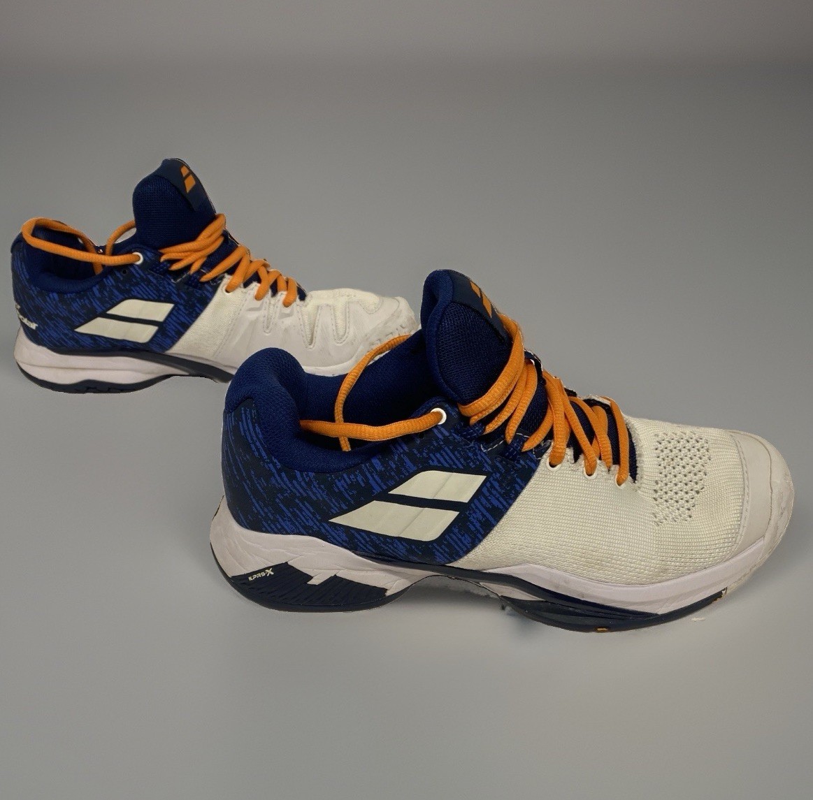 BABOLAT PROPULSE BLAST MEN\'S TENNIS SHOE SIZE 8 WHITE NO BOX Blue White Orange BABOLAT PROPULSE BLAST MEN\'S TENNIS SHOE SIZE 8 WHITE NO BOX Blue White Orange