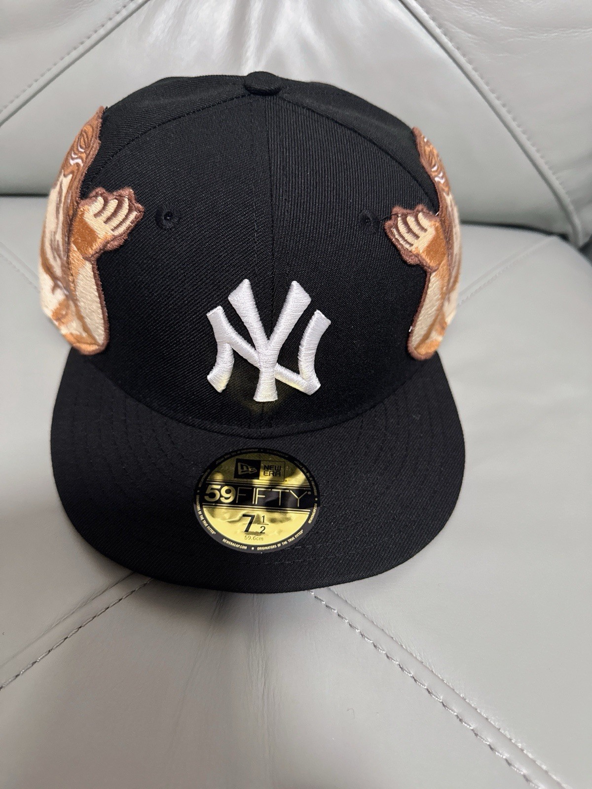 New Era & Jon Stan   New York Yankee , Black Color ;  Fitted SIZE :  7  1/2