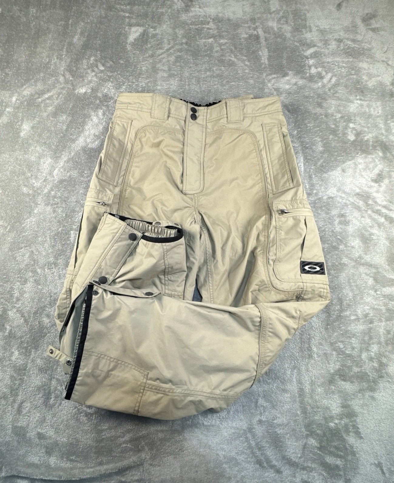 Vintage Oakley Software Ski Pants Mens XL Beige Snowboard Y2K Baggy Technical Vintage Oakley Software Ski Pants Mens XL Beige Snowboard Y2K Baggy Technical