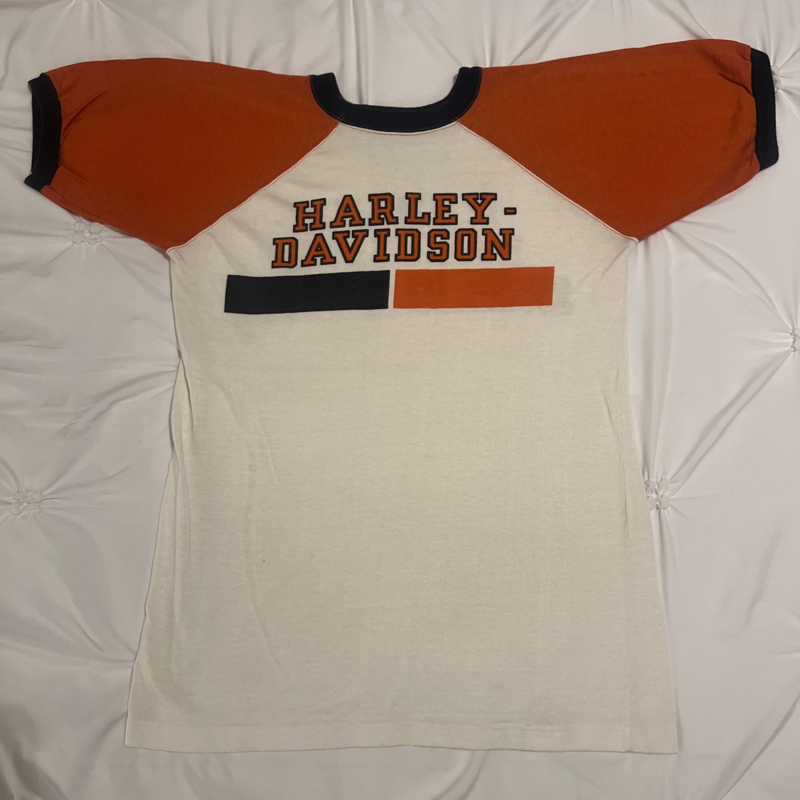 True Vintage 60s Harley Davidson Champion Durene Jersey T Shirt Raglan Medium