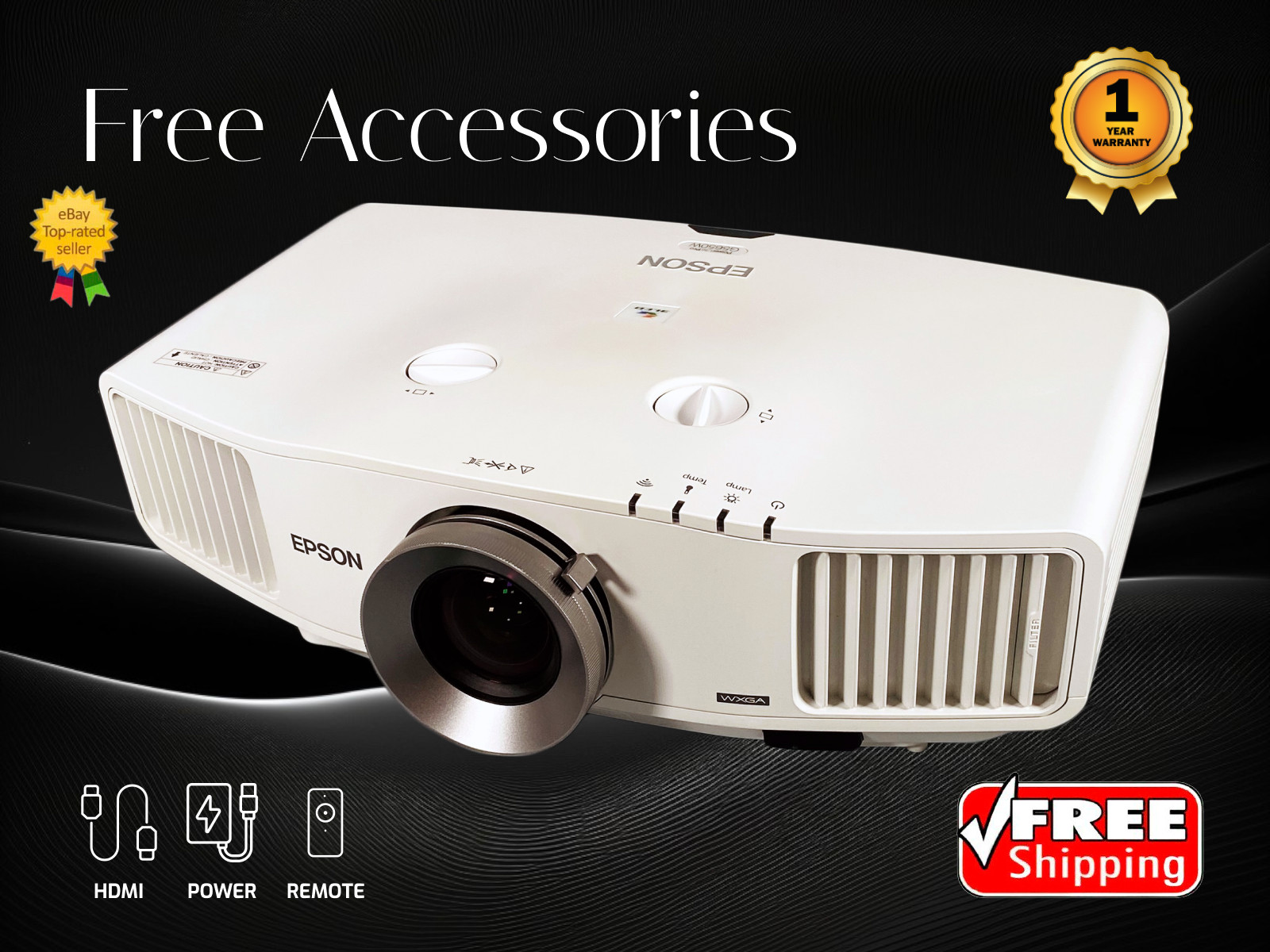 Epson PowerLite Pro G5650W - 3LCD Projector, 4500 Lumens, HDMI + 1 YEAR WARRANTY