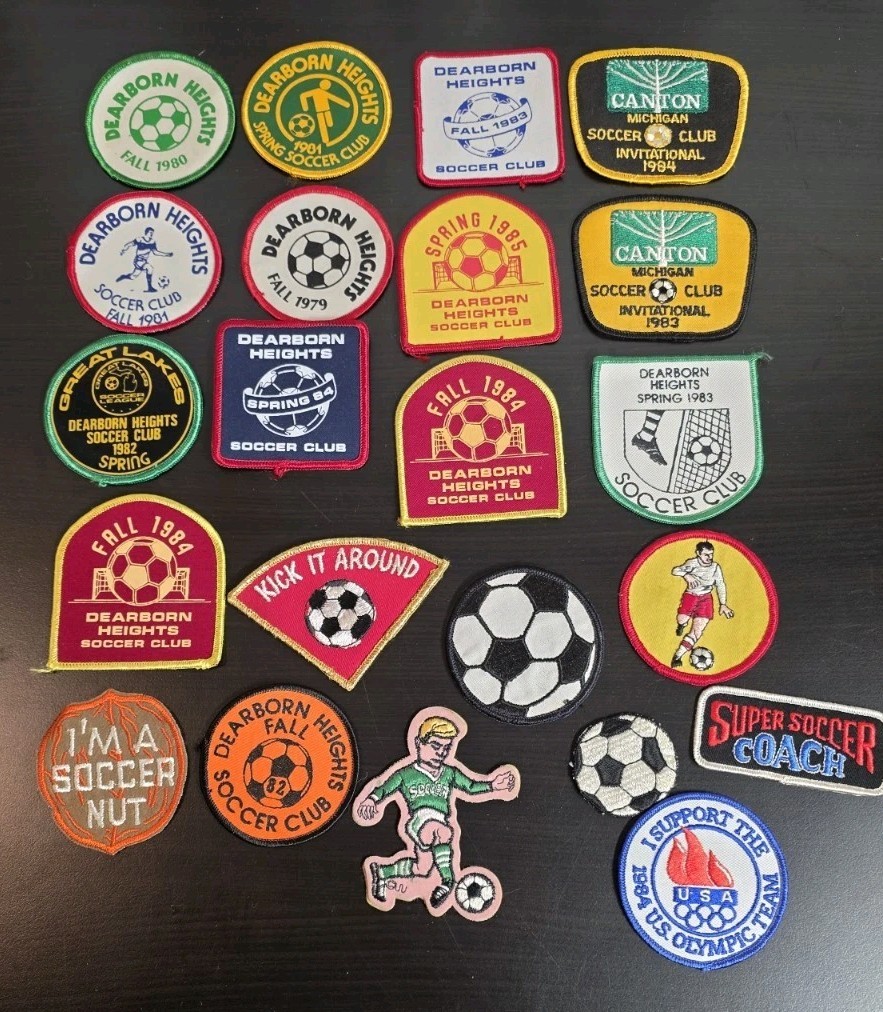 (22)Vintage 70-80\'S Soccer Patches Lot Assorted DEARBORN HEIGHTS Others Unused (22)Vintage 70-80\'S Soccer Patches Lot Assorted DEARBORN HEIGHTS Others Unused