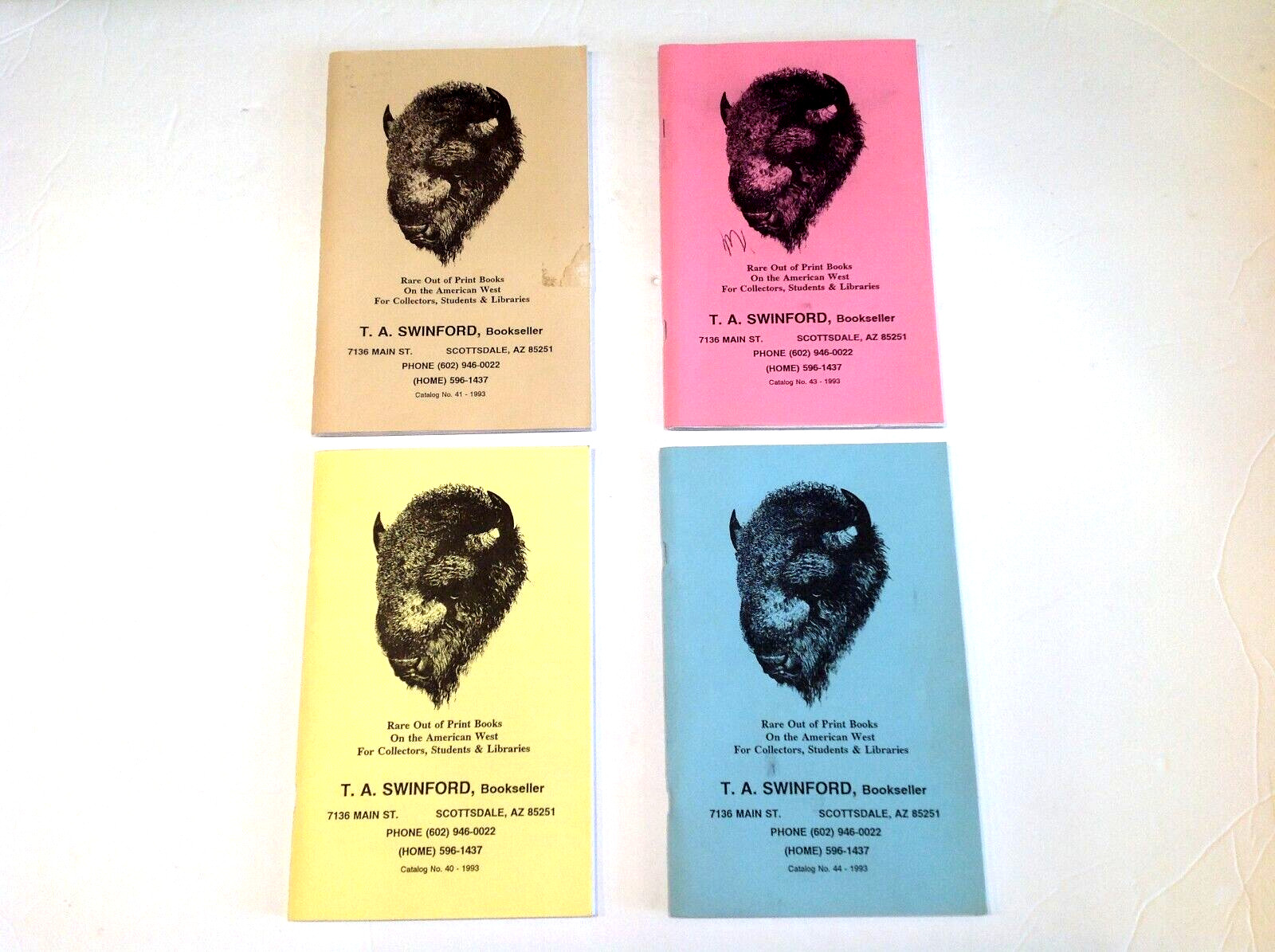 Vintage Rare Out of Print Books On the American West Catalogs Lot of 4 Vintage Rare Out of Print Books On the American West Catalogs Lot of 4