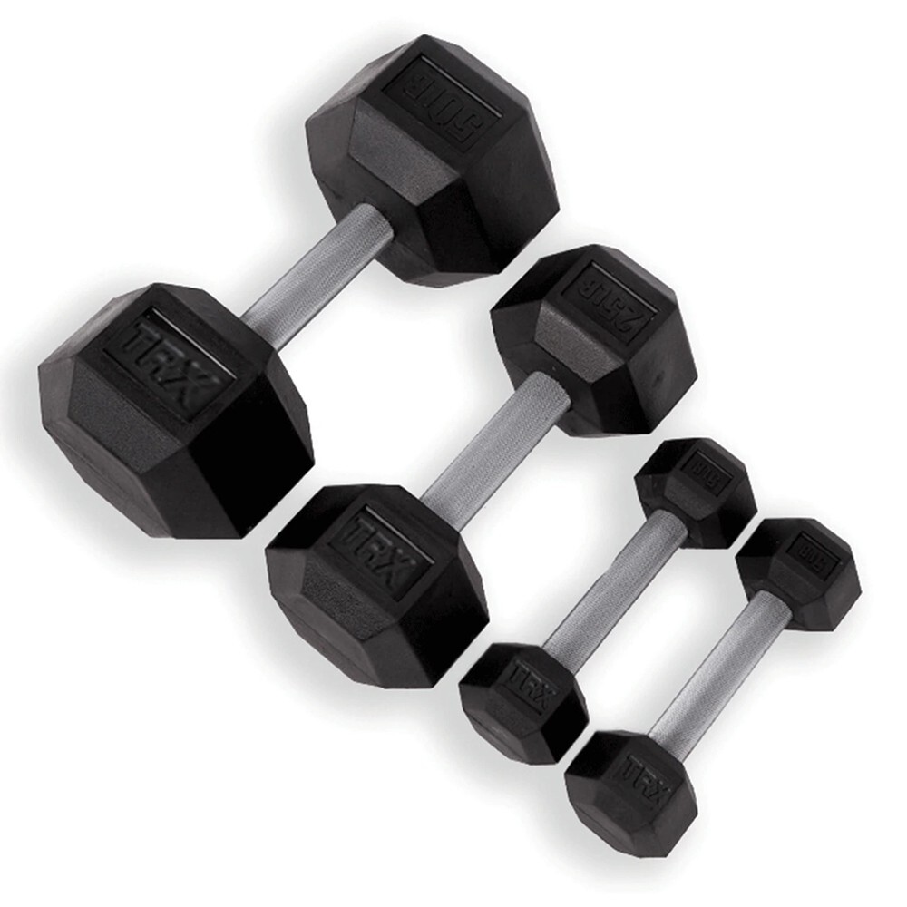 TRX Hex Rubber Dumbbell 35 Lb - Sold By Each $1 PER LB, TRX Hex Rubber Dumbbell 35 Lb - Sold By Each $1 PER LB,