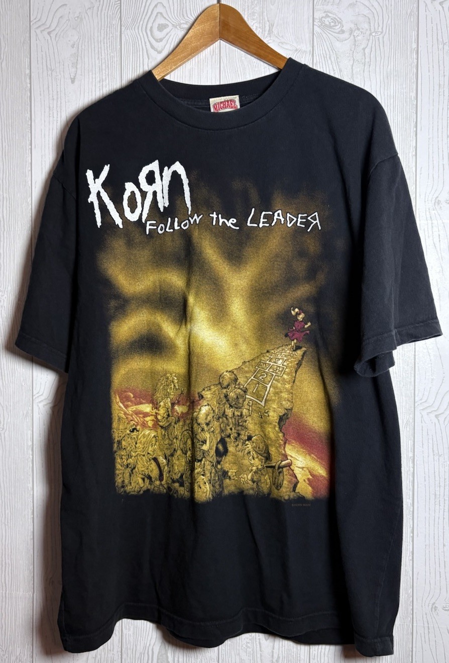 Vintage KORN Follow The Leader 90s Michael Athletic Dept Shirt XL - Unique