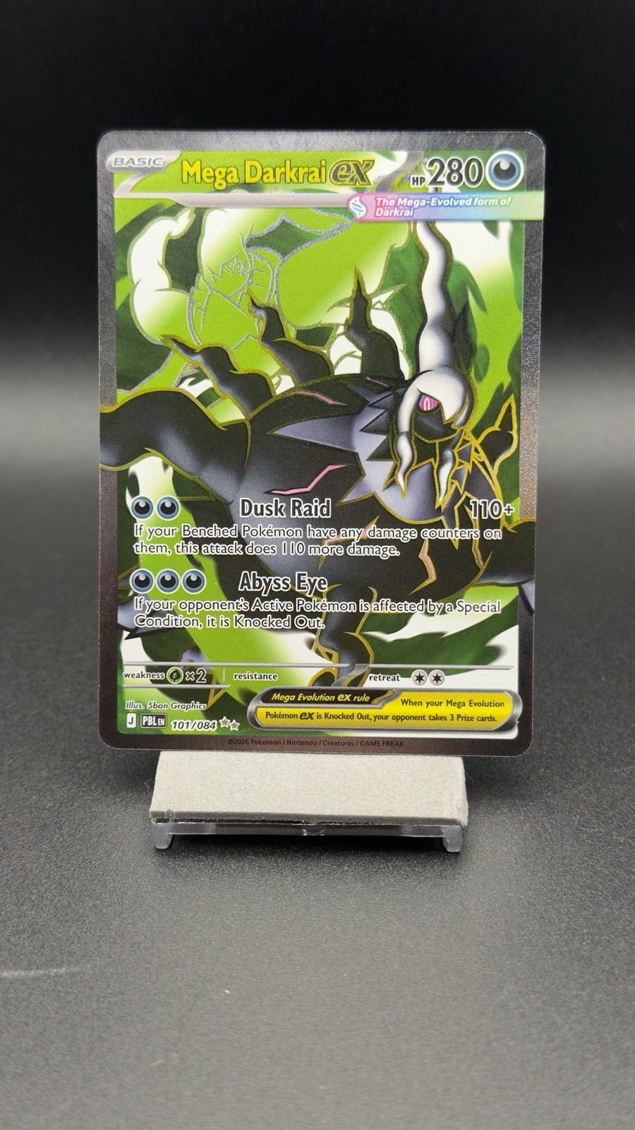 Mega Darkai Ex 101/84 Ultra Rare Pitch Black. Pk002928